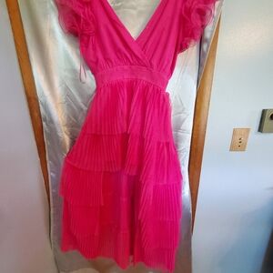 Strut and Bolt/ Candy Pink, midi, shorter in front Women's large.